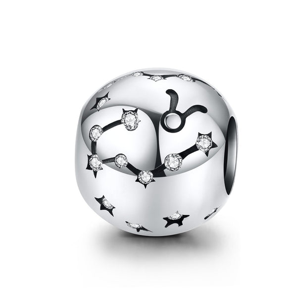 Zodiac Sign 925 Sterling Silver Bead Charm - jolics